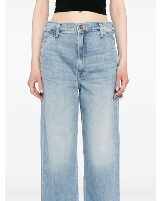 Mother Blue The Stud Finder Flood Jeans