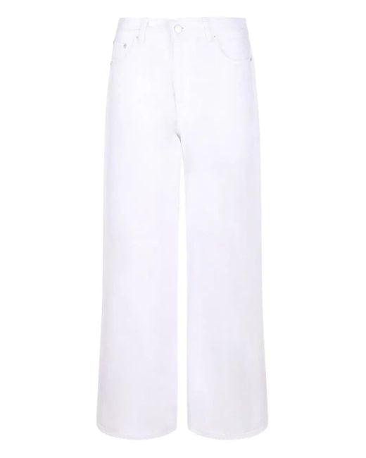 Vaqueros anchos con botones Haikure de color White