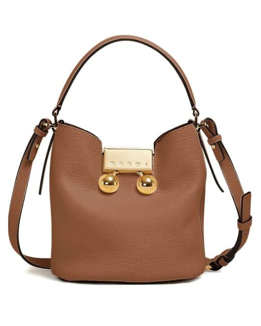 Marni Brown Trunkaroo Bucket Bag