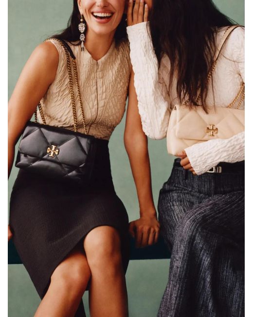 Jupe Mi-Longue À Ourlet Asymétrique Tory Burch en coloris Black