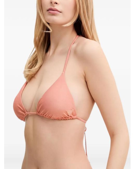 Top De Bikini Con Diseño Triangular Guess de color Pink