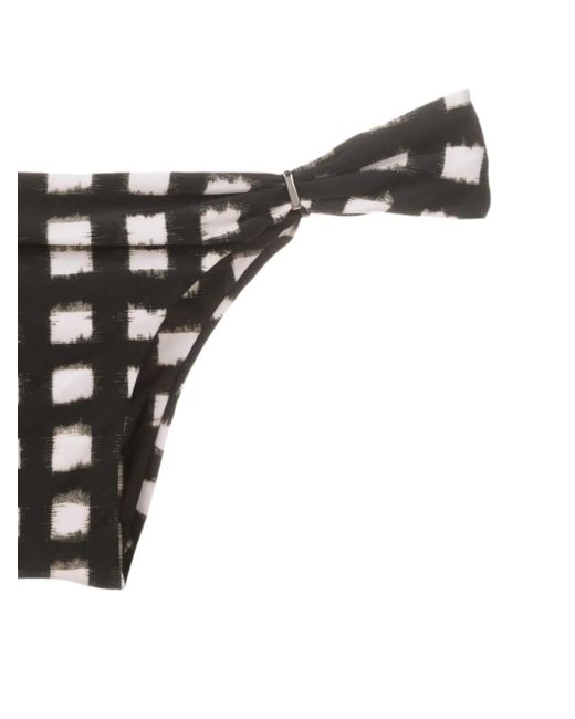 Lenny Niemeyer Black Vichy Check-Print Bikini Bottoms