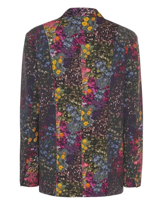 Blazer con motivo floral ROTATE BIRGER CHRISTENSEN de color Purple