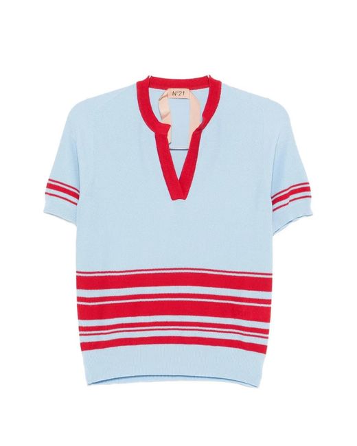 N°21 Gestreepte Top in het Red