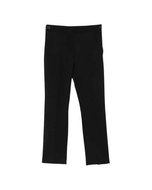 Max Mara Black Buckle-Detail Tailored Trousers