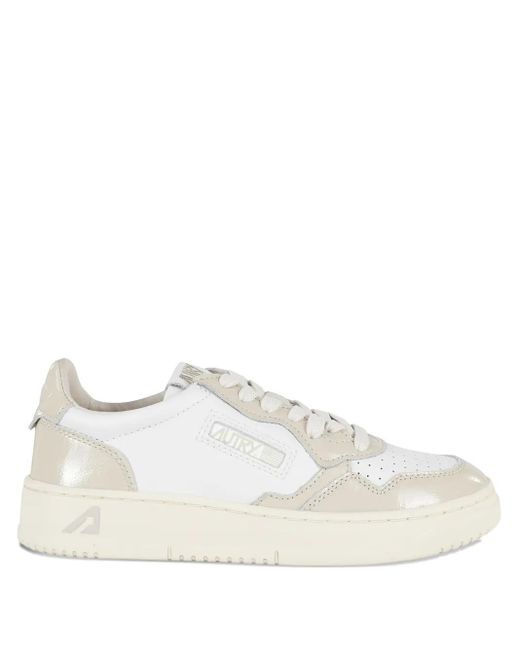 Autry Medalist レザースニーカー White