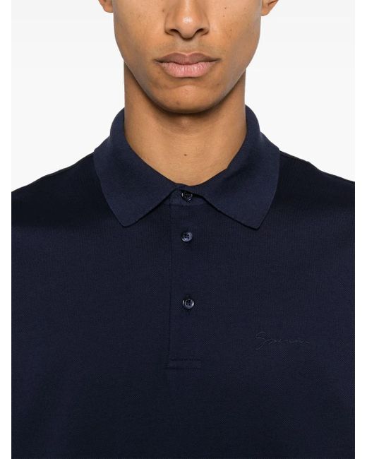 Givenchy Poloshirt Met Geborduurd Logo in het Blue voor heren