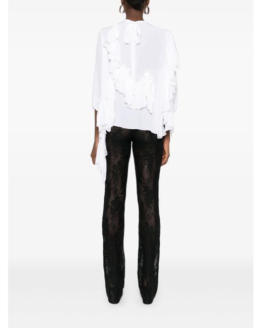 ALAINPAUL White Ruffled Top