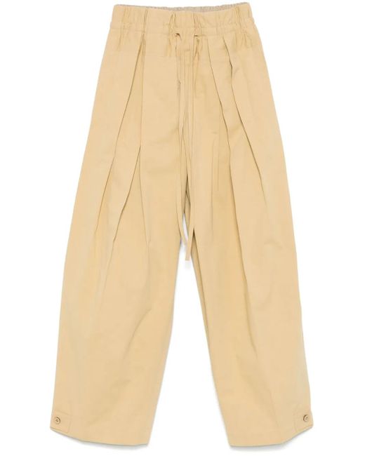 Jil Sander Natural Cotton Trousers