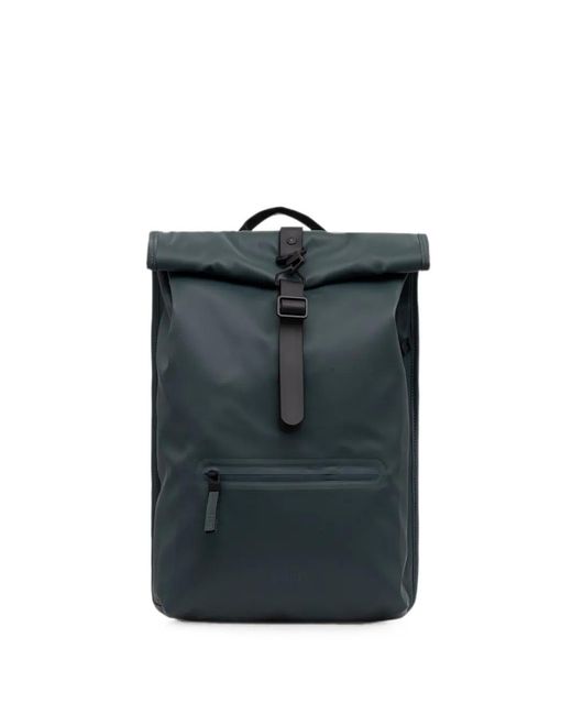 Rains Blue Roll-Top Backpack