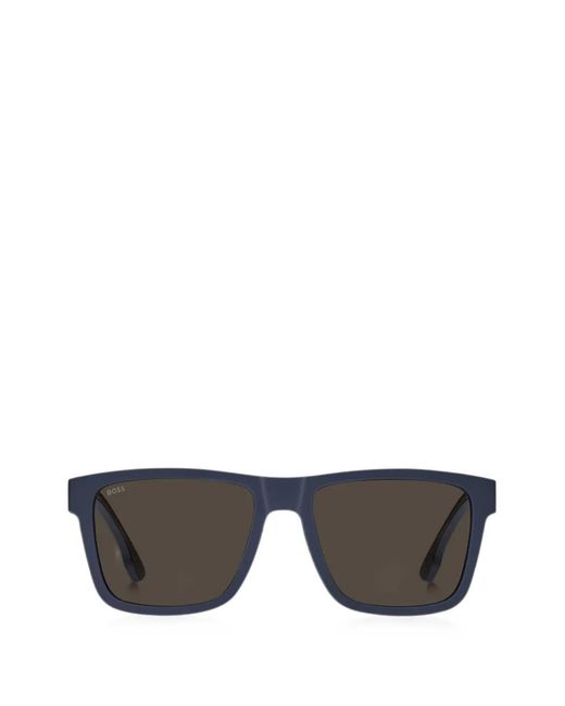 Boss Gray Matte- Sunglasses With Logo Insert for men