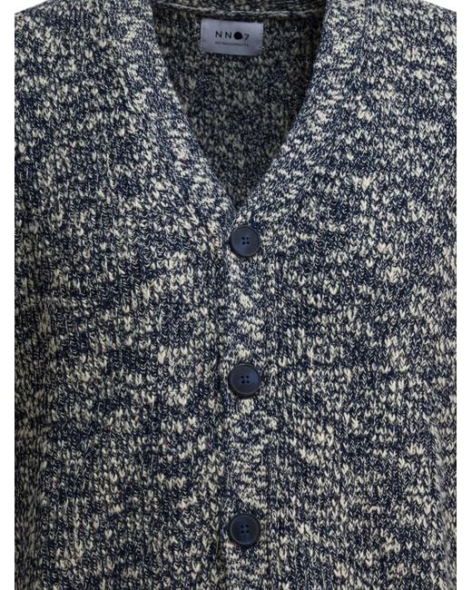 NN07 Gray Button Cardigan for men
