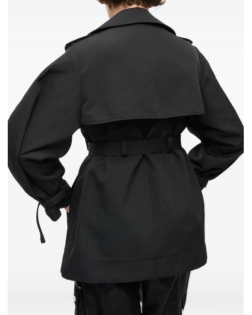 Ganni バルーンスリーブ トレンチコート Black