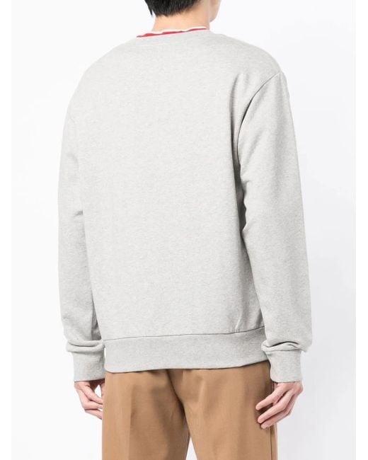 A.P.C. Gray Jules Logo-Print Sweatshirt for men