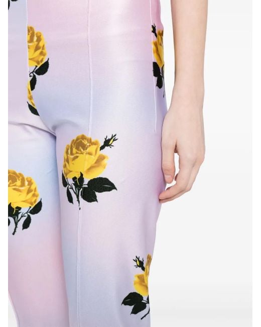 MERYLL ROGGE Multicolor Floral-Print Skinny Trousers