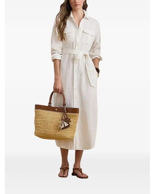 Ralph Lauren White Belted Shirt Dress