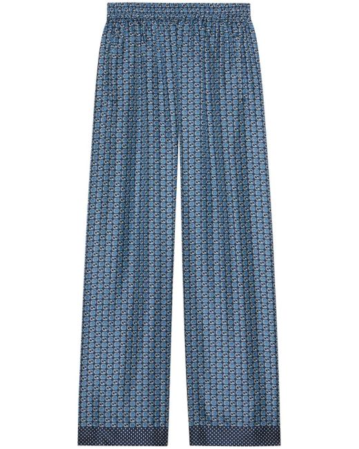 Pantalones estampado Geometric Interlocking G hombre de color Azul | Lyst