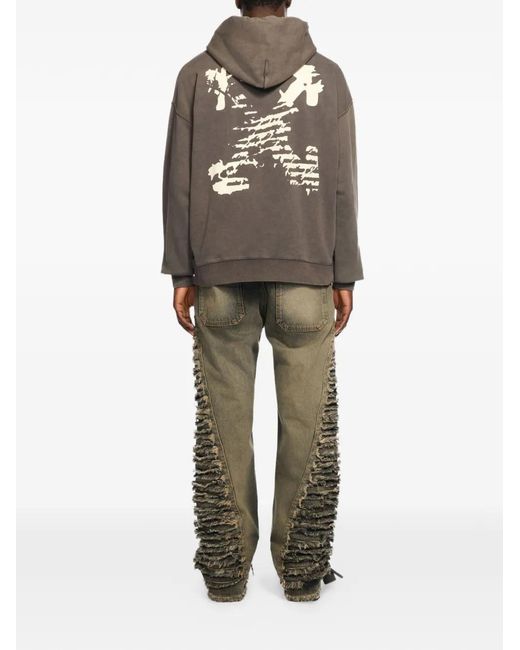 Off-White c/o Virgil Abloh Green Side Distressed Jeans for men