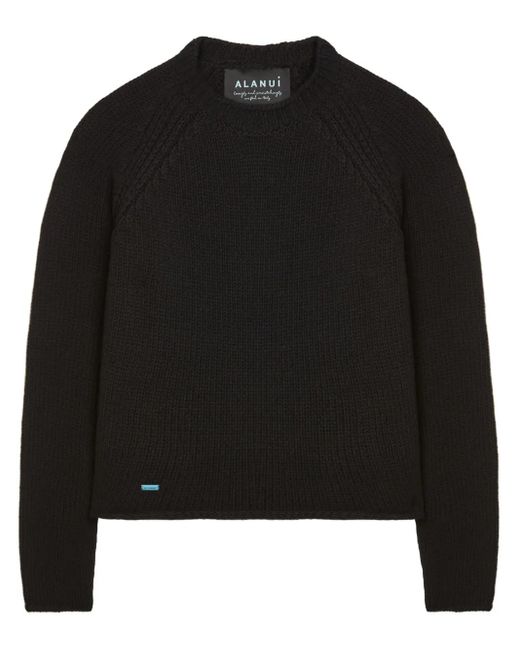 Pull En Cachemire Mélangé À Bords Nervurés Alanui en coloris Black