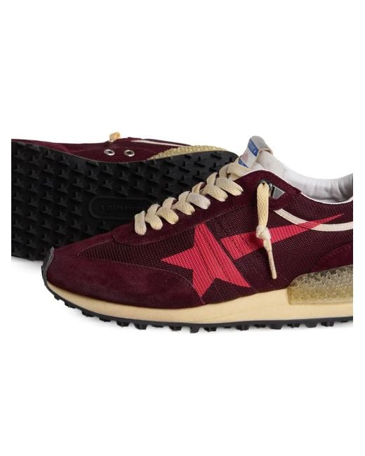 Golden Goose Deluxe Brand Red Marathon Mesh Star Sneakers