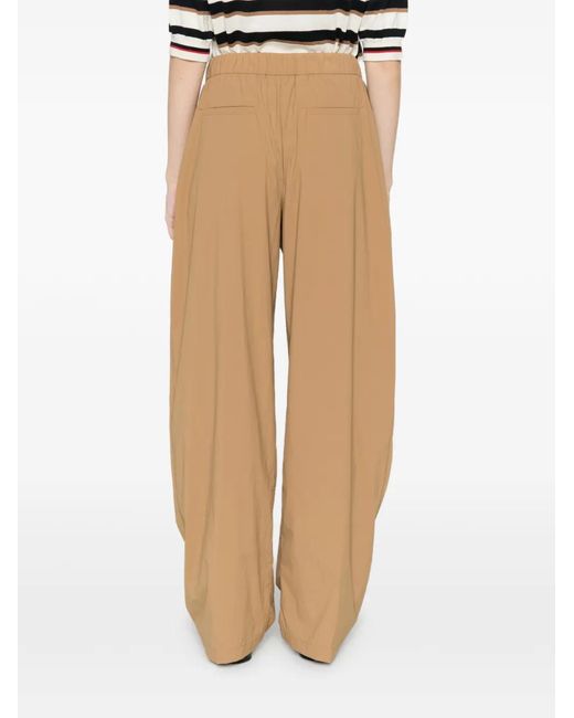 Herno White Cammello Polyamide Trousers