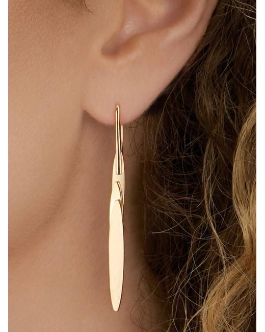 Jennifer Fisher Brown Short Feather Drop Earrings