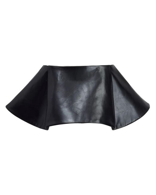 Khaite Blue The Ralfa Leather Miniskirt