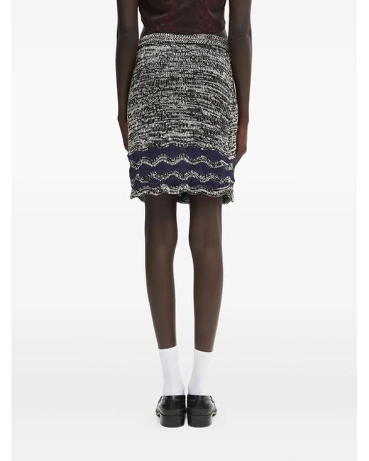 Minijupe En Maille Wales Bonner en coloris Black