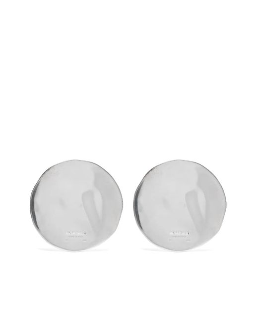 Orecchini Con Disco di Jil Sander in White