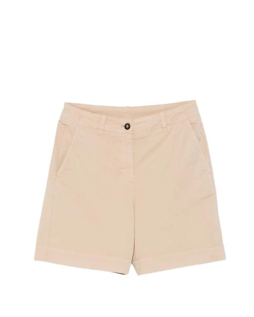 Marc O' Polo Natural Button-Fastening Shorts