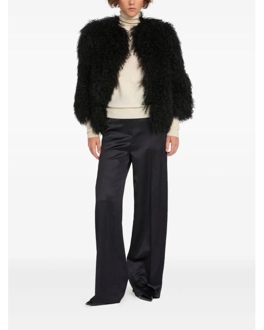 Yves Salomon Black Shearling Jacket