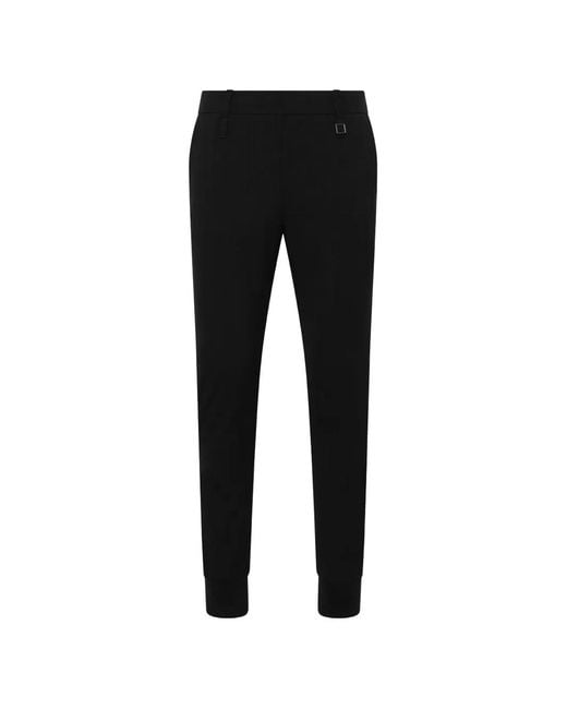 Wooyoungmi Black Cuffed Tailored Trousers for men