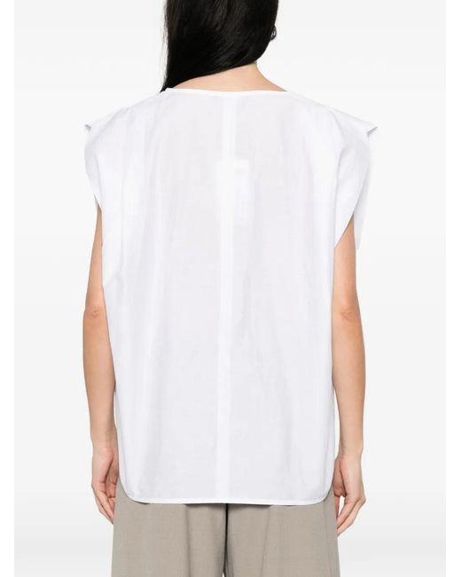 Soeur White Isalys V-Neck Top