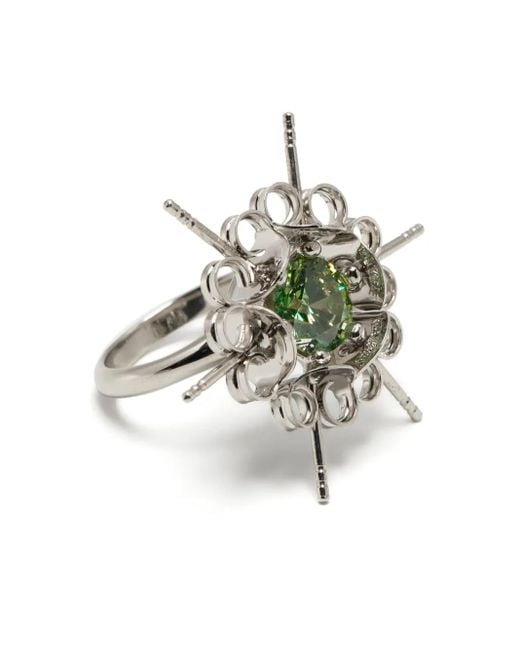 Dheygere Solitaire Pompadour Ring in het Metallic