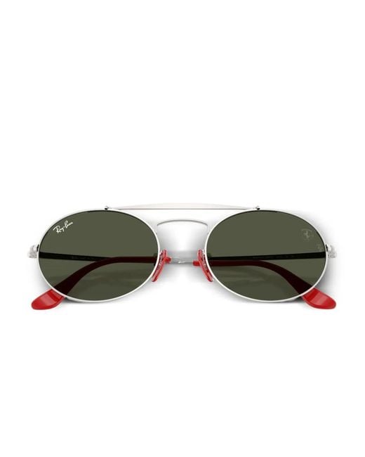 Ray-Ban Green Oval-Frame Sunglasses