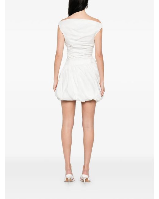 Jonathan Simkhai White Gathered Mini Dress