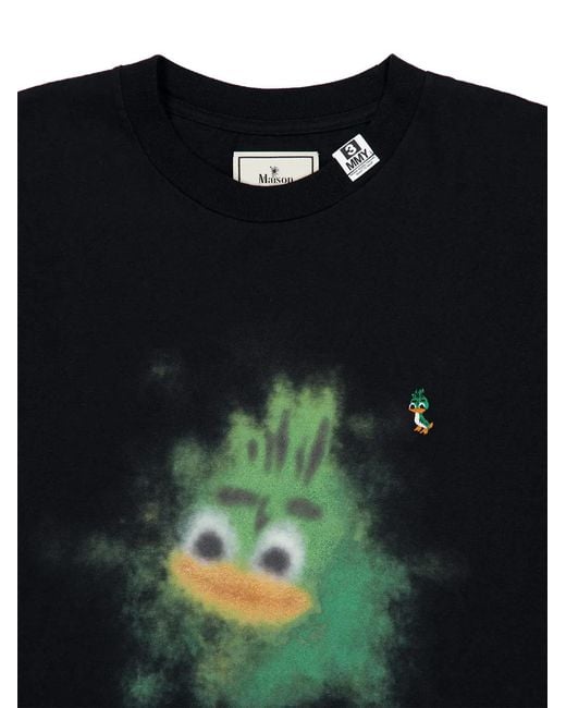 Maison Mihara Yasuhiro Black Leon Printed T-Shirt