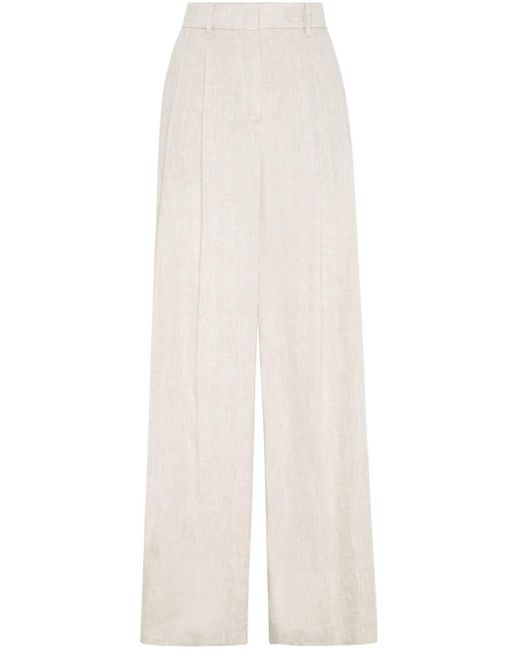 Pantalon à coupe droite Brunello Cucinelli en coloris White