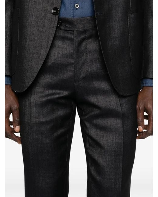 Lardini Black Button Single-Breasted Suit for men