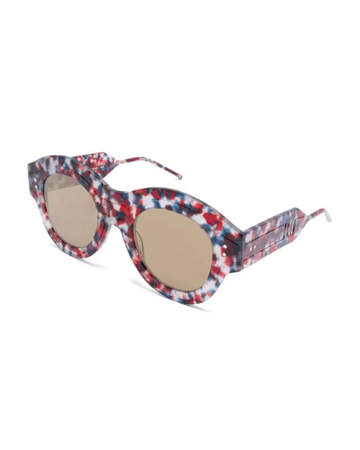 Thom Browne Pink Round-Frame Sunglasses