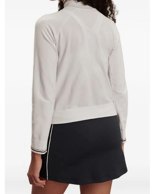 Varley White Len Zip Sweatshirt