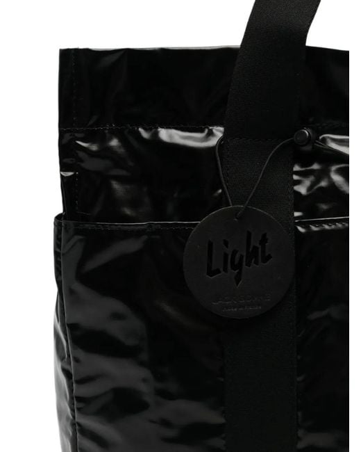 Jack Gomme Black Glossy-Finish Tote Bag