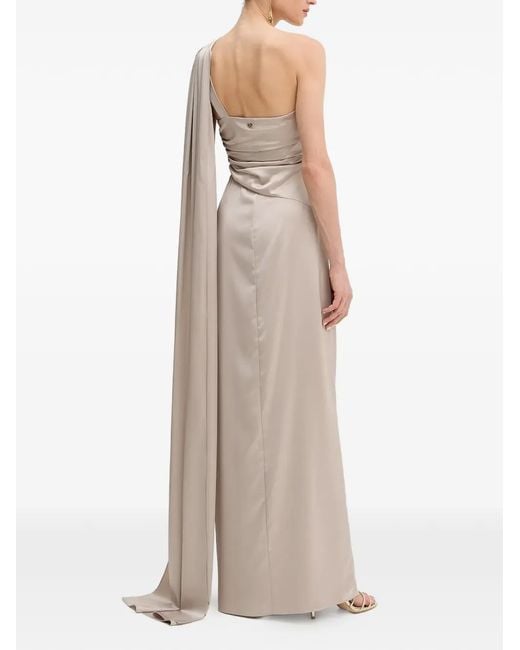 MARCIANO BY GUESS One-Shoulder Draped Maxi Dress in Natural