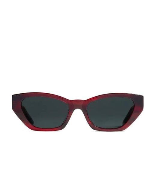Khaite Black Geometric Frame Sunglasses