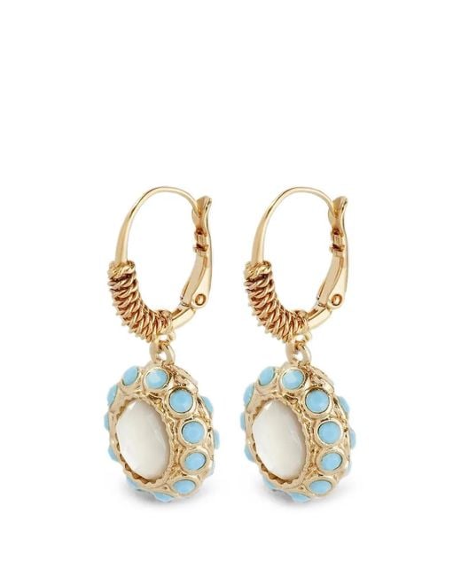 Gas Bijoux White Tao Splash Drop Earrings
