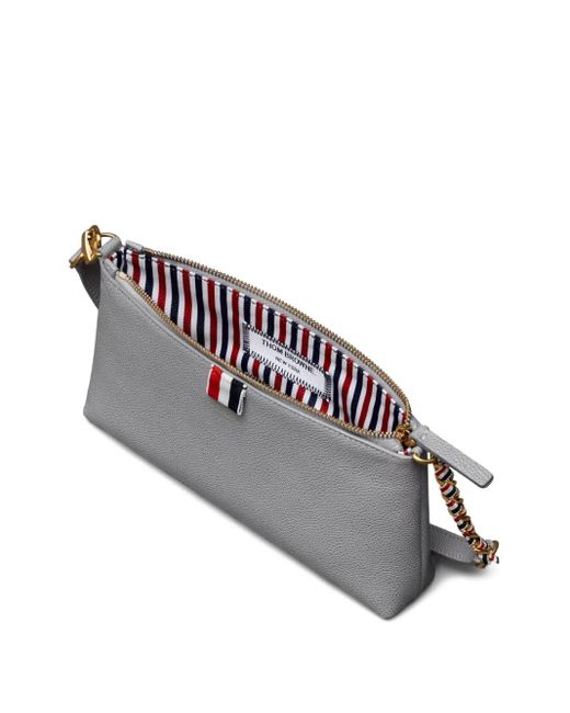 Thom Browne Gray Rwb Stripe-Detail Shoulder Bag
