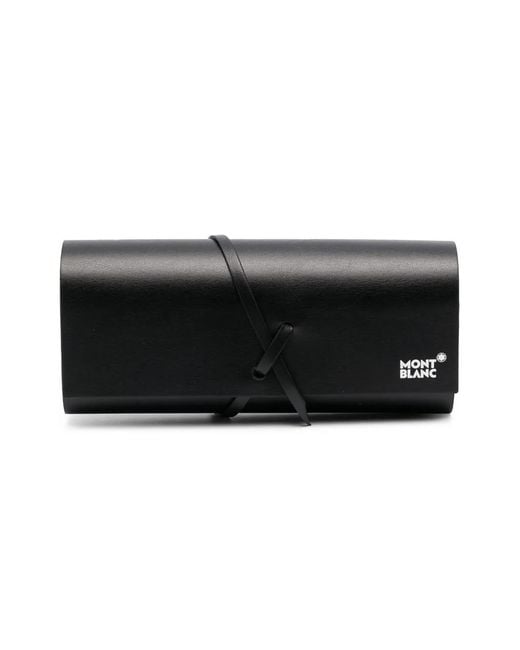 Montblanc Gray Round-Frame Tinted Sunglasses for men