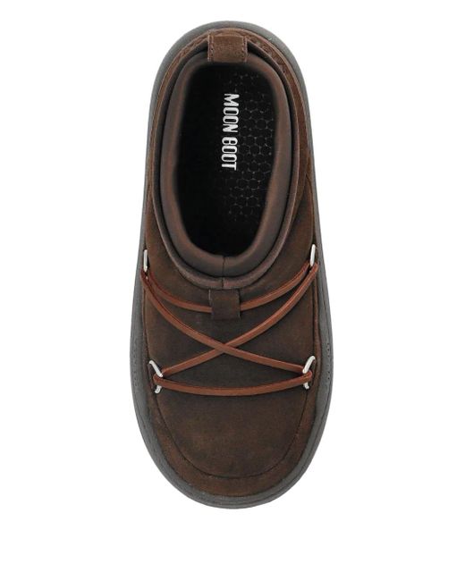Moon Boot Brown Park Logo-Print Sneakers