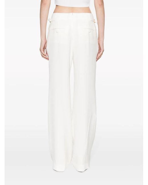 Tom Ford White Straight-Leg-Hose Mit Falten