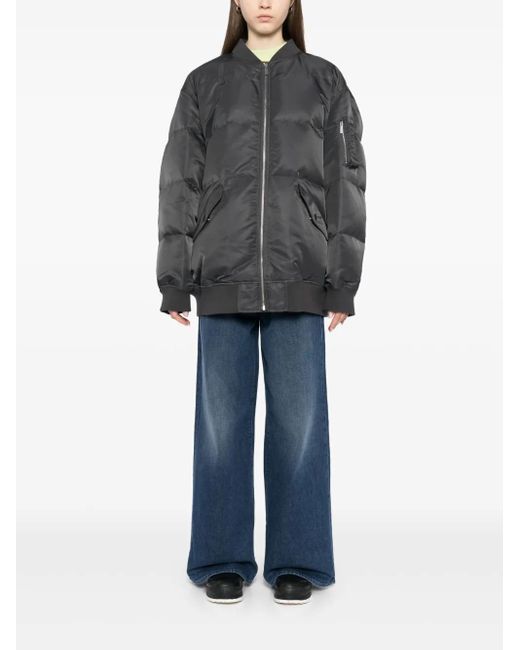 Theory Gray Flight Puffer Jacket